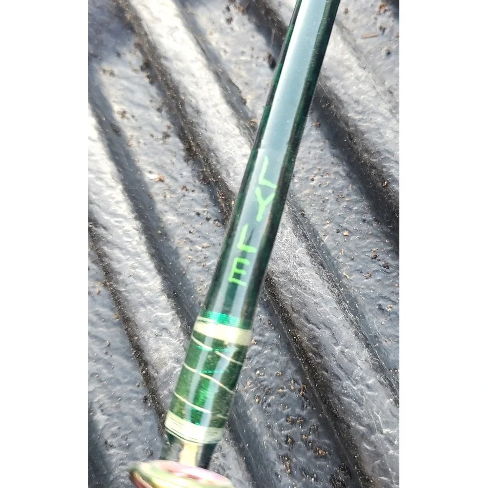 VTG Lyle Bamboo Fishing Rod 5'5in 67in Tigerwood handle Green Angler Light 1pc